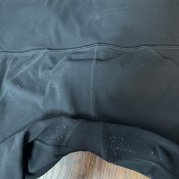 Athleta Black High Rise Athletic Stretchy Cropped Small Yoga Workout Leggings - Picture 5 of 7